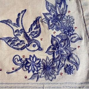 Teen Girl Blue Mini Skirt